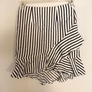 A New Day pinstriped ruffle skirt from Target.